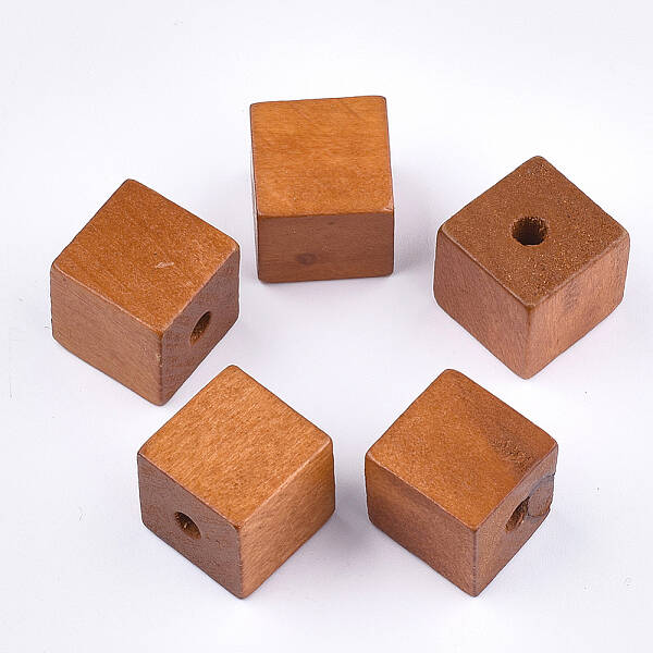 Painted Natural Wooden Beads