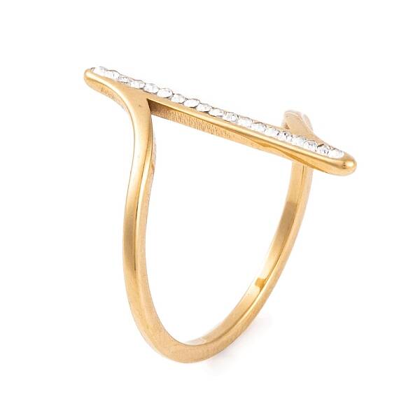 304 Stainless Steel Thin Curve Finger Ring for Women