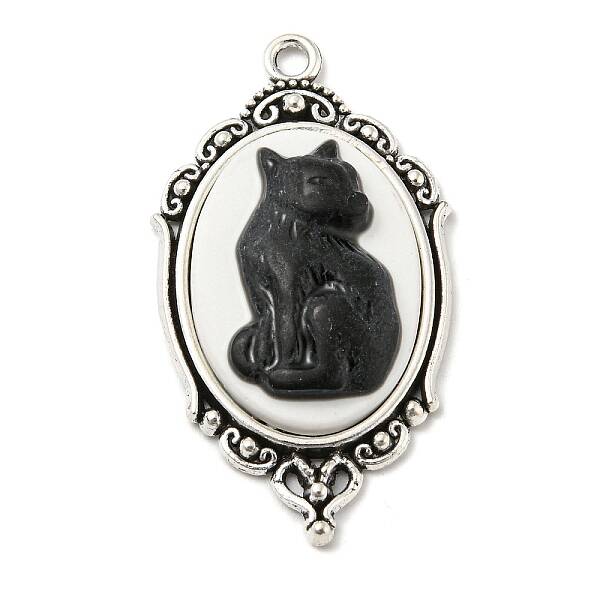 Gothic Style Alloy with Resin Pendants