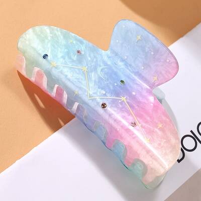 Starry Sky Pattern Cellulose Acetate Claw Hair Clips