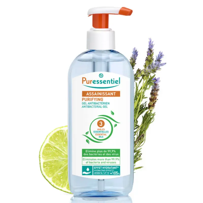 Hydroalcoholic Antibacterial Sanitizing Gel Puressentiel 250 ml