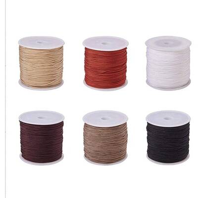 6 Colors 0.8mm Nylon Beading String Chinese Knotting Cord Thread for Jewelry Making and Macrame Supplies