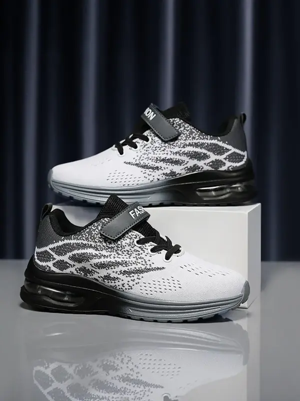 Boy's Sporty Velcro Running Shoes, Casual Comfortable Breathable Lightweight Non-slip Sneakers, All-match Chunky Sneakers for...