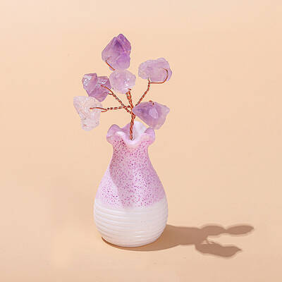 Natural Amethyst Chips Tree Decorations