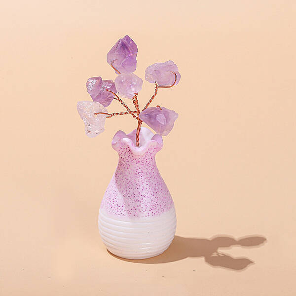 Natural Amethyst Chips Tree Decorations
