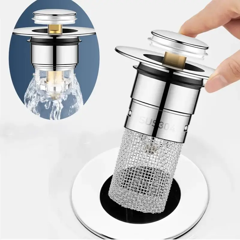 Pop-up Sink Stopper, Sink Drain Stopper, Sink Drain Cover, Bathroom Sink Drain Cover, Basic Bathroom Fixture Accessories, Hom...