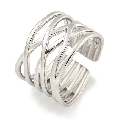 Non-Tarnish 304 Stainless Steel Open Cuff Ring