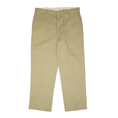 DICKIES Workwear Mens Twill Trousers Beige Regular Straight W40 L30