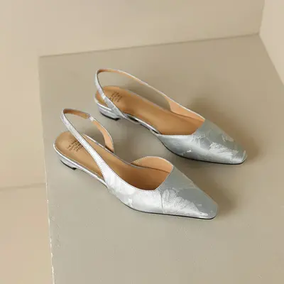 CHIKO Kori Pointy Toe Block Heels Slingback Shoes
