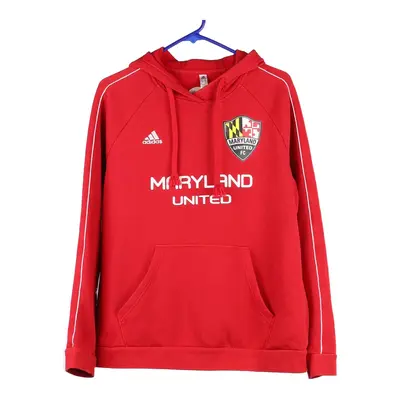 Maryland United FC Adidas Football Hoodie - XL Red Cotton Blend
