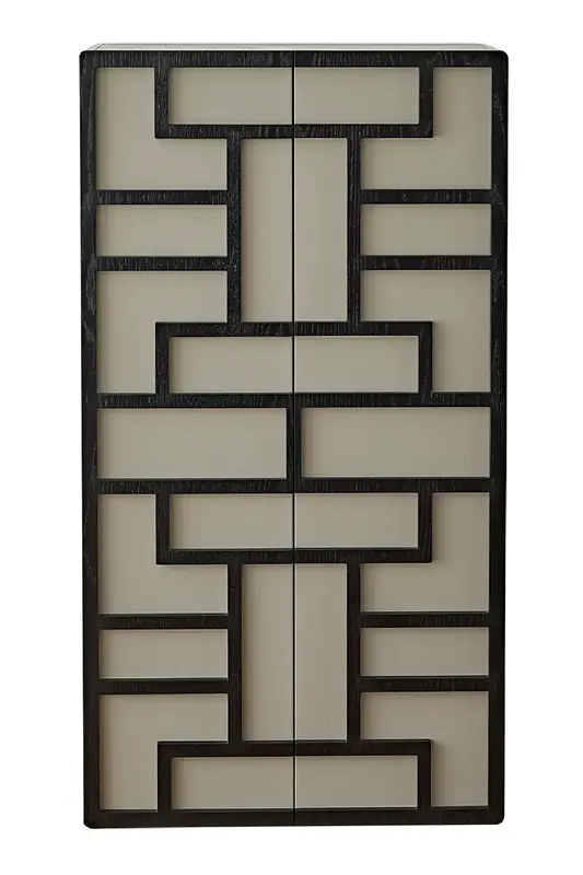 Gray Embossed Leather Cabinet | Liang & Eimil Kamako