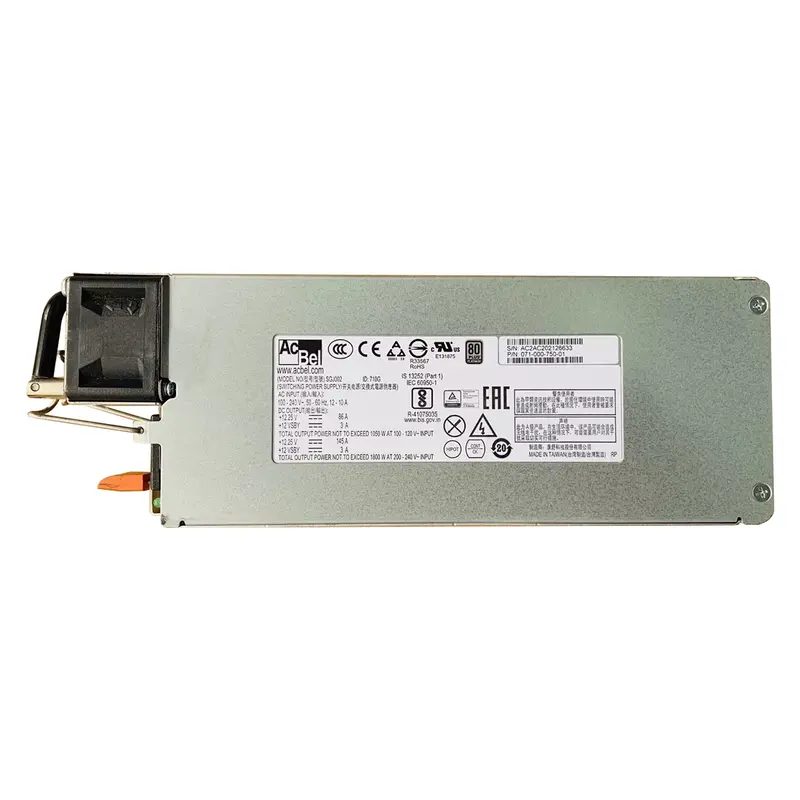 071-000-750-01 Dell EMC 1800-Watts AC Power Supply for Unity XT 480/ 480F/ 680 and 680F