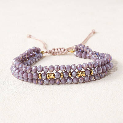 Bohemian Style Glass Beaded Braided Bead Bracelets