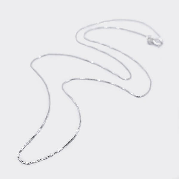 Anti-Tarnish Rhodium Plated 925 Sterling Silver Box Chain Necklaces