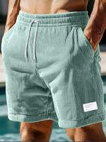 Men's Regular Fit Corduroy Shorts, Casual Comfy Swim Shorts for Summer, Men's Bottoms for Daily Outdoor Wear, Men's Shorts,...