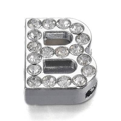 Alloy Letter Slide Charms