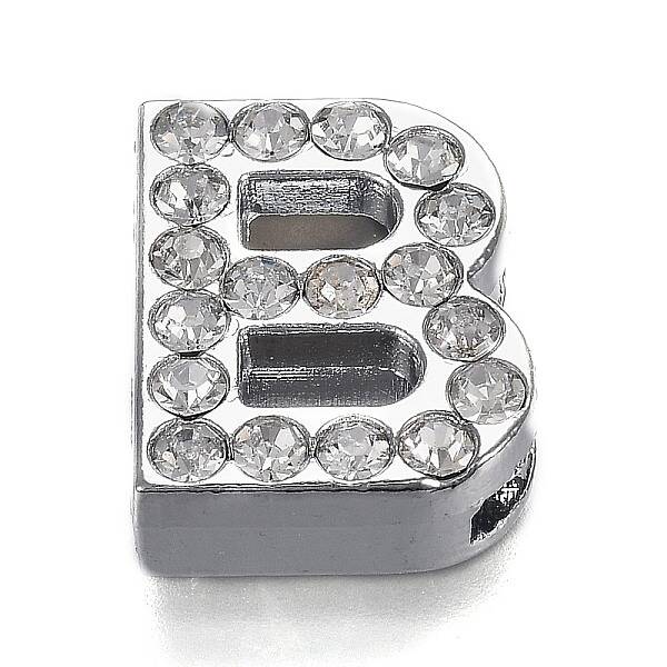 Alloy Letter Slide Charms