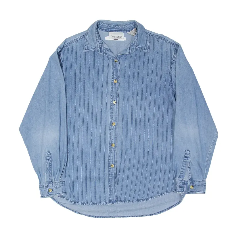 CASEY & MAX Denim Shirt Blue Long Sleeve Womens M