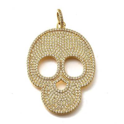 Brass Micro Pave Cubic Zirconia Pendants