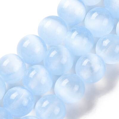 Natural Selenite Beads Strands
