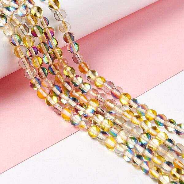 Synthetic Moonstone Beads Strands