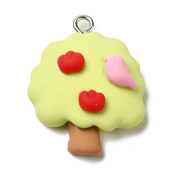Autumn Theme Opaque Resin Pendants
