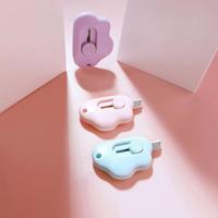 Cute Pastel Color Cloud Shaped Pencil Sharpener, 2 Counts Retractable Letter Opener, Mini Paper Cutting Tool for Keychain Pou...