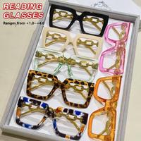 Trendy All-match Reading Glasses, Fashion Anti Blue Light Glasses for Women & Men, Fashion Eyeglasses for Work, Daily Clothin...