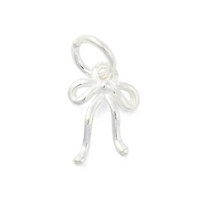 925 Sterling Silver Bowknot Charms with Jump Rings