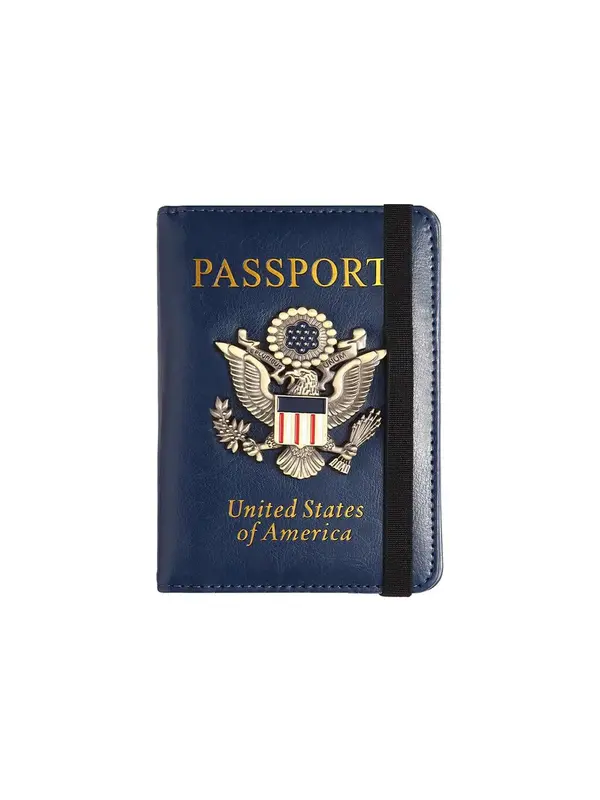 Unisex Casual PU Leather Passport Case, Multi Card Slot Passport Holder with Elastic Band, RFID Blocking Passport Case for Me...