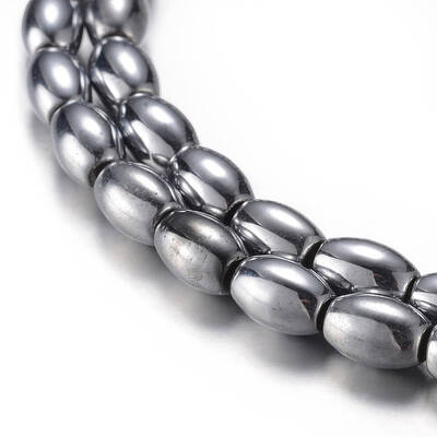 Electroplate Magnetic Synthetic Hematite Bead Strands