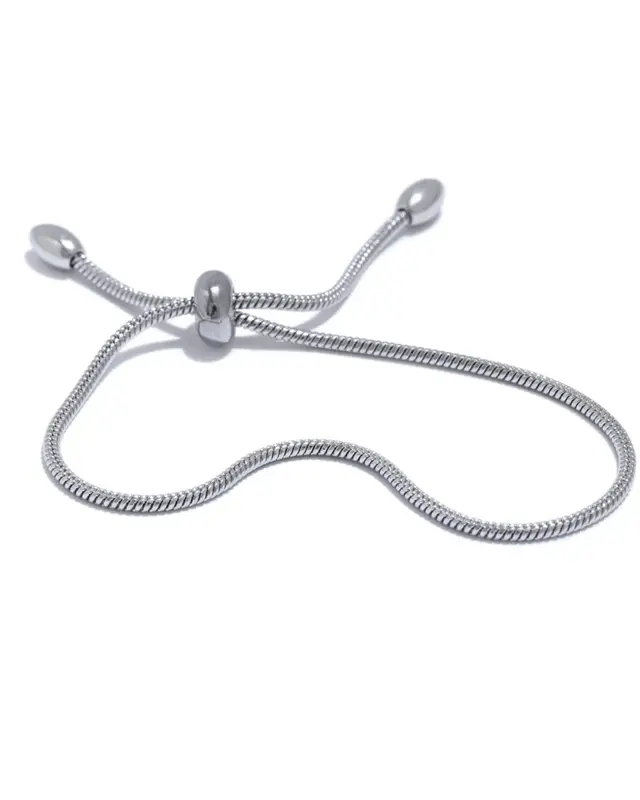 Adjustable Silver Chain Bracelet