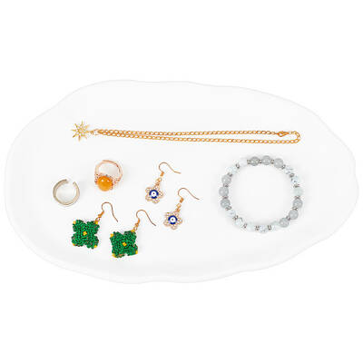 Gesso Irregular Jewelry Display Plate