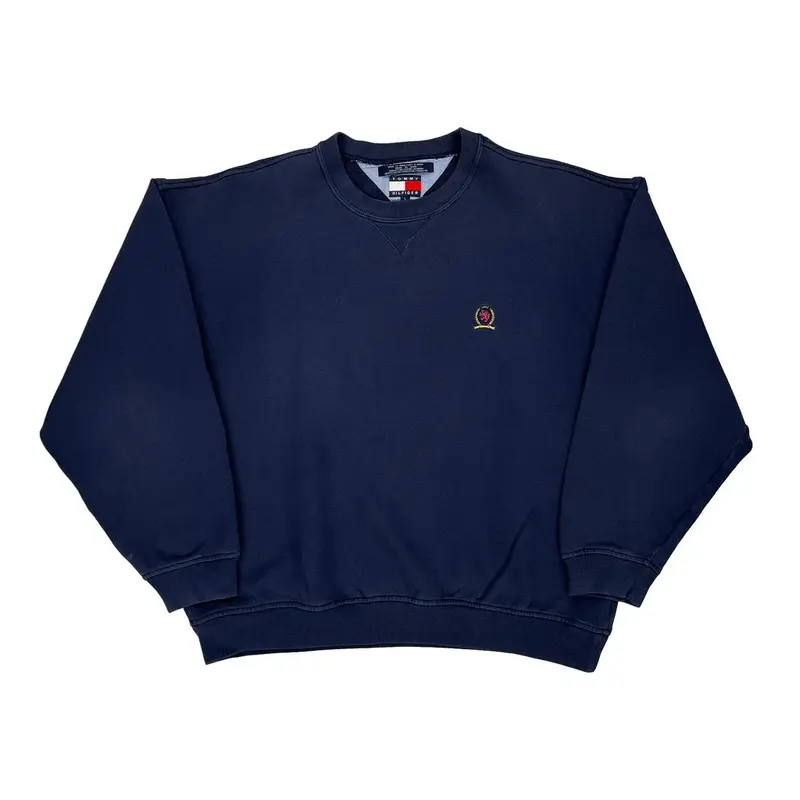 Tommy Hilfiger Sweatshirt - Large Blue Cotton Blend