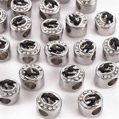 Alloy Enamel European Beads