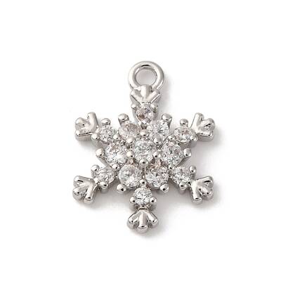 Brass Pave Clear Cubic Zirconia Charms