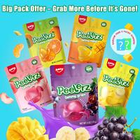 Amos Peelerz Gummy Combo – 5 Flavors: Grape, Mango, Orange, Peach, Banana. Limited-Time Big Pack with 2 Free Gummies Candy ...