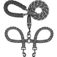 iYoShop Dual Dog Leash, Double Dog Leash, 360 Swivel No Tangle Walking Leash, Shock Absorbing Bungee for Two Dogs