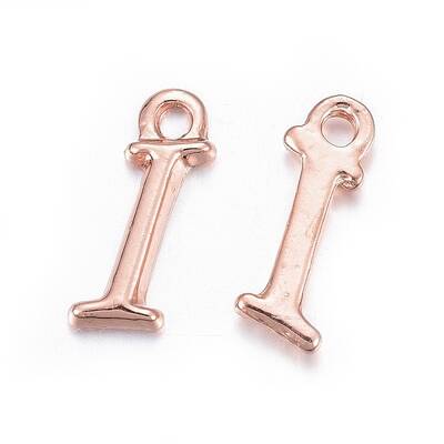 Rose Gold Plated Alloy Letter Pendants