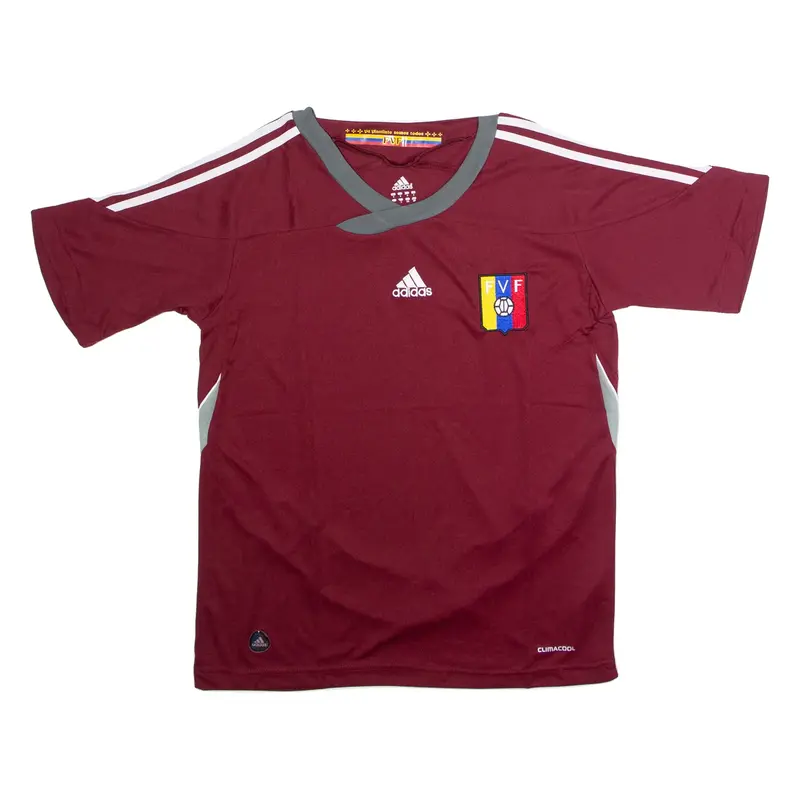 ADIDAS 2011 Venezuela Home Mens Football Shirt Jersey Maroon V-Neck S