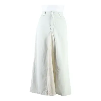 ZEBRA Womens Straight Skirt White Midi L