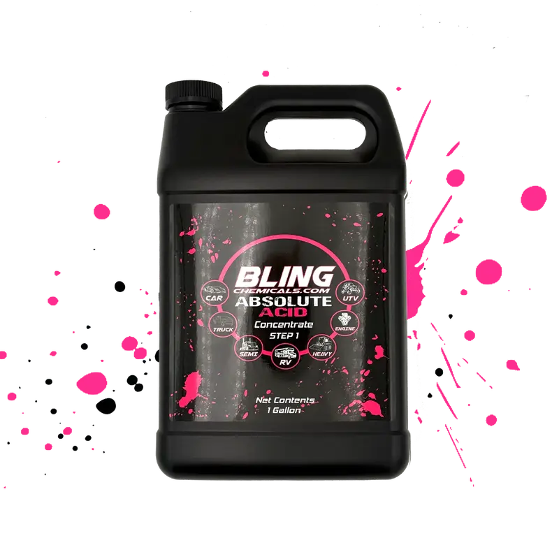 Bling Chemicals - Absolute Acid 1 Gallon Jug - Powerful Acid-Based Solution for Rust Removal, Hard Water Stains & Wheel clean...