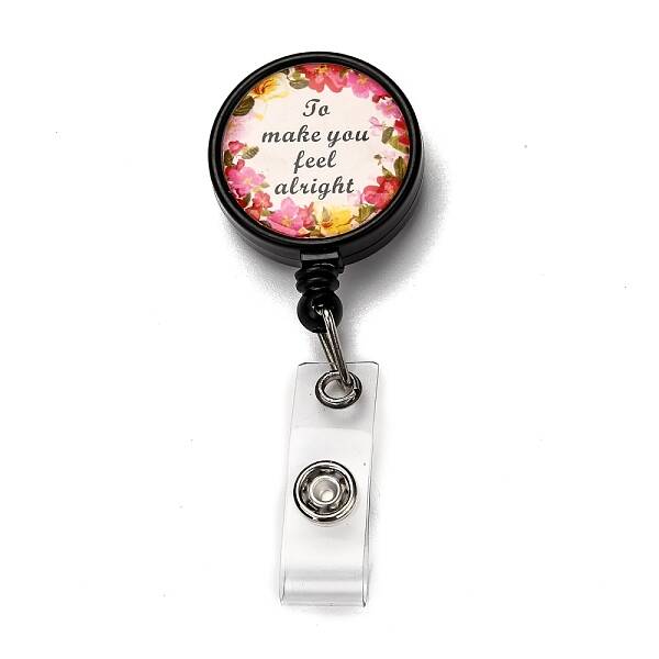 Flat Round ABS Plastic Badge Reel