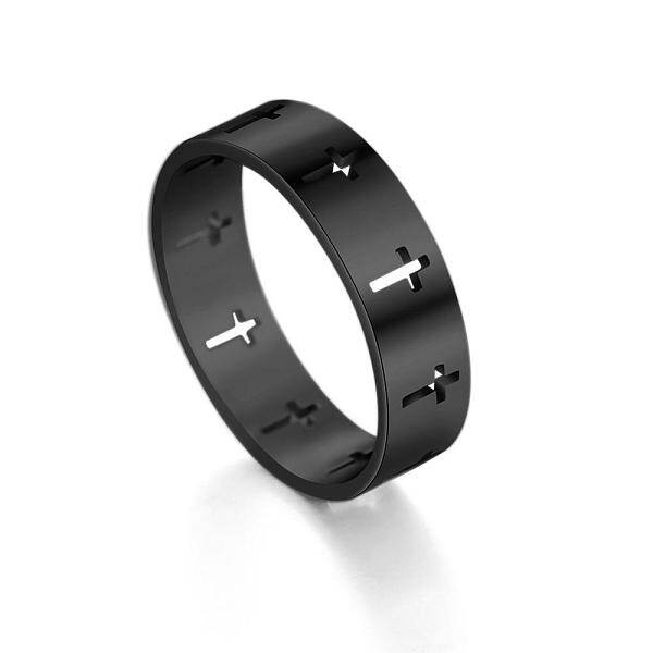 Stainless Steel Cross Finger Ring