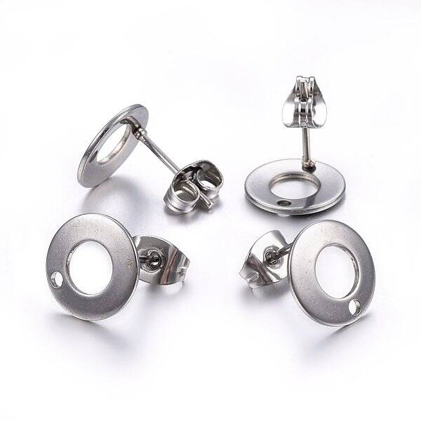 Non-Tarnish 304 Stainless Steel Stud Earring Findings