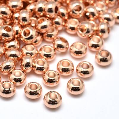 Brass Flat Round Spacer Beads