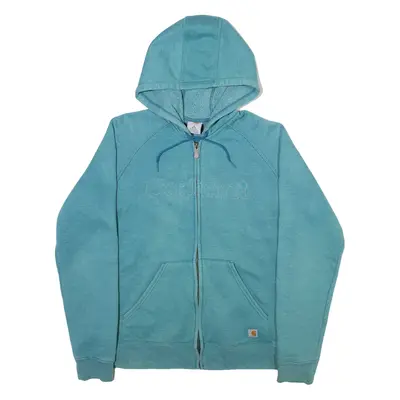 CARHARTT 8-10 Womens Green Hoodie Full Zip M
