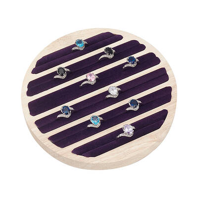 6-Slot Wood Ring Display Stands