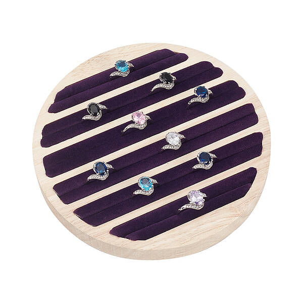 6-Slot Wood Ring Display Stands
