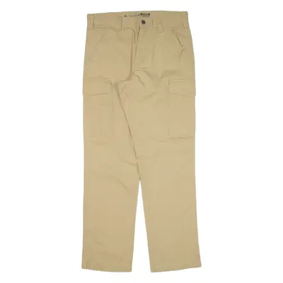 CARHARTT IRR Cargo Workwear Mens Trousers Beige Regular Straight W32 L32